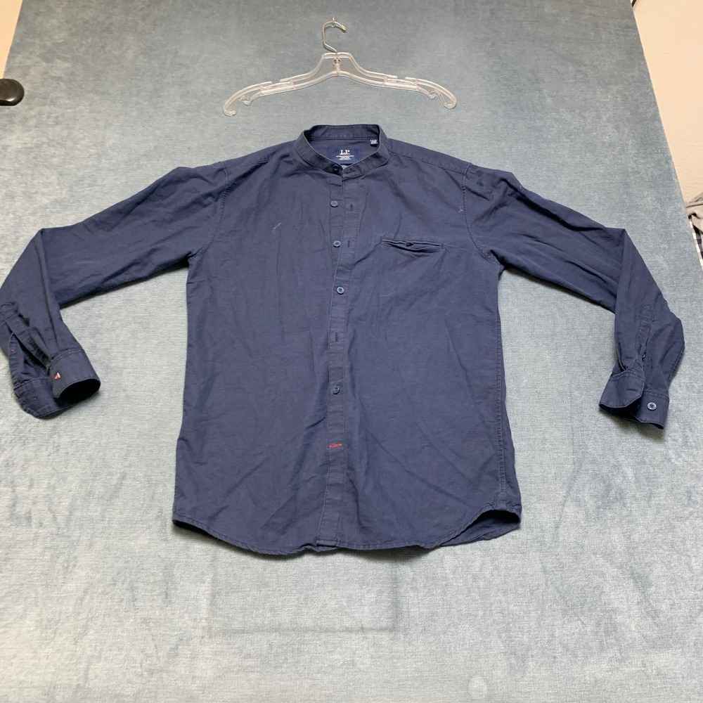 LP Louis Philippe Shirt Mens 40 Super Slim Fit Authentic Sports Wear Button Up